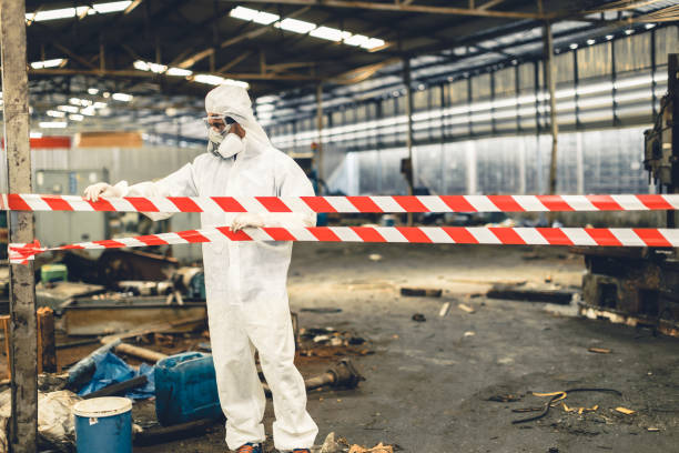 Professional Sewage Cleanup technician working in Pembroke, VA
